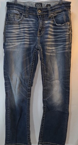 Buckle schwarze Herren Jeans Fit No. Bootleg 3 Größe 34x36 Used Dark Wash