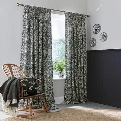 Burleigh für Bedeck Regal Pfau gefütterte Vorhänge 90x72'' anthrazit/weiß