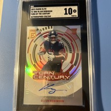 2023 Donruss Elite Bijan Robinson Rookie Turn of the Century Auto /249 SGC 10