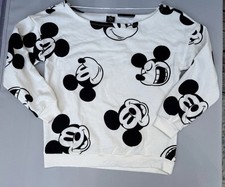 Disney Mickey Mouse Original Sweater Large Neck Size M Black  White NWT Sz W S