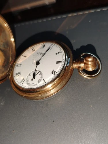 Antique 1924 WALTHAM USA Pocket Watch - 7J Grade 221 - Stylic Gold Filled Case