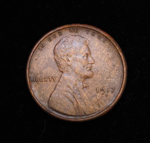 1917-S  Lincoln Wheat Cent   AU