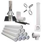 Abgassystem 6-12m Schacht Kamin Schornstein Dachdurchführung Abgasrohr DN 80/125