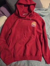 WARSAVV Mens 2XL Red Pullover Hoodie Drawstri...
