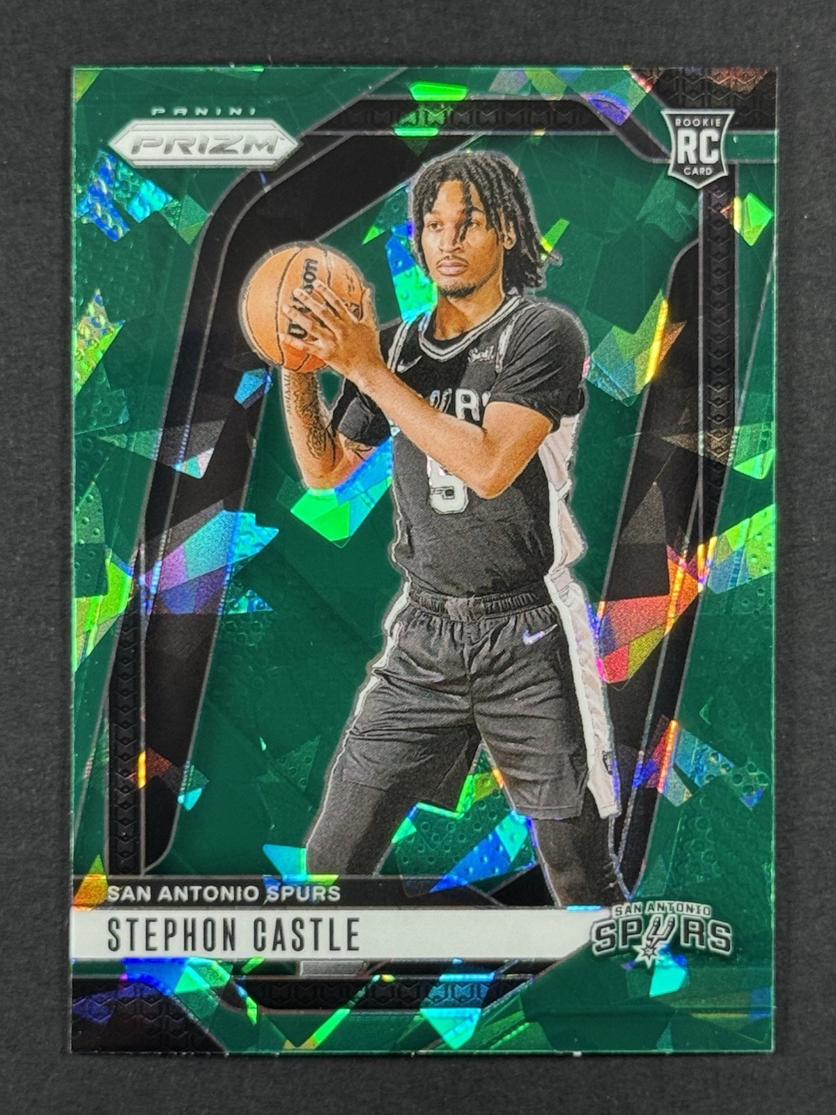 STEPHON CASTLE 2024-25 Prizm #234 Green Ice Prizm ROOKIE RC SPURS