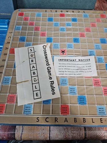 Vintage Deluxe Edition Scrabble Crossword Turntable Board Game 1972 Complete - Picture 11 of 15