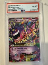 M Gengar EX 35/119 XY - Phantom Forces Holo PSA 8
