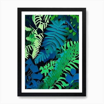 Delta Maidenhair Farn Vibrant Art P gerahmtes Wandbild Poster Leinwanddruck Bild