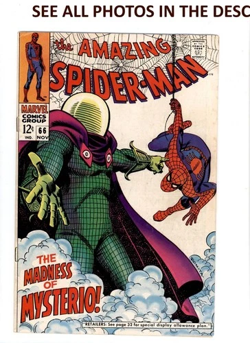 Amazing Spider-Man #66 Comic NOV 1968 Romita Cover VG+ Marvel Mysterio (HG)