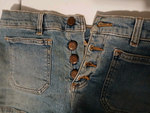 Guess Jeans Pantaloncini Jeans Elasticizzati Denim Donna Bottoni Fly Booty Taglia 31 - Foto 3 di 7