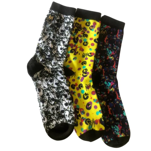 PSMAKEMEFAMOUS Men's Colorful Dress Sock Box. Size: M/L