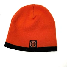 Vintage West Coast Choppers Beanie Hat 90s Orange Motorcycle