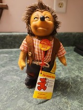 VINTAGE WEST GERMANY STEIFF MECKI DOLL HEDGEHOG 7627/17 STUFFED ANIMAL PLUSH TOY