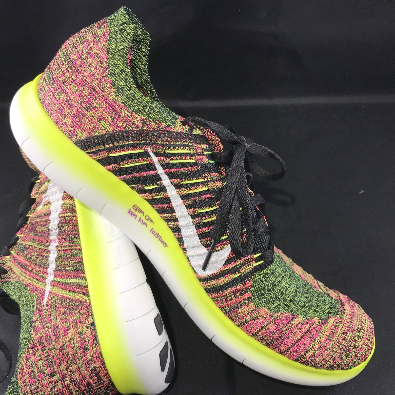 Nike Free RN Flyknit OC Multi-color (843430 10, 999) Men's Sz. 10, (843430 44 EUR SAMPLE 9628ad Nike Free RN Flyknit OC Multi-color (843430 10, 999) Men's Sz. 10, (843430 44 EUR SAMPLE 9628ad
