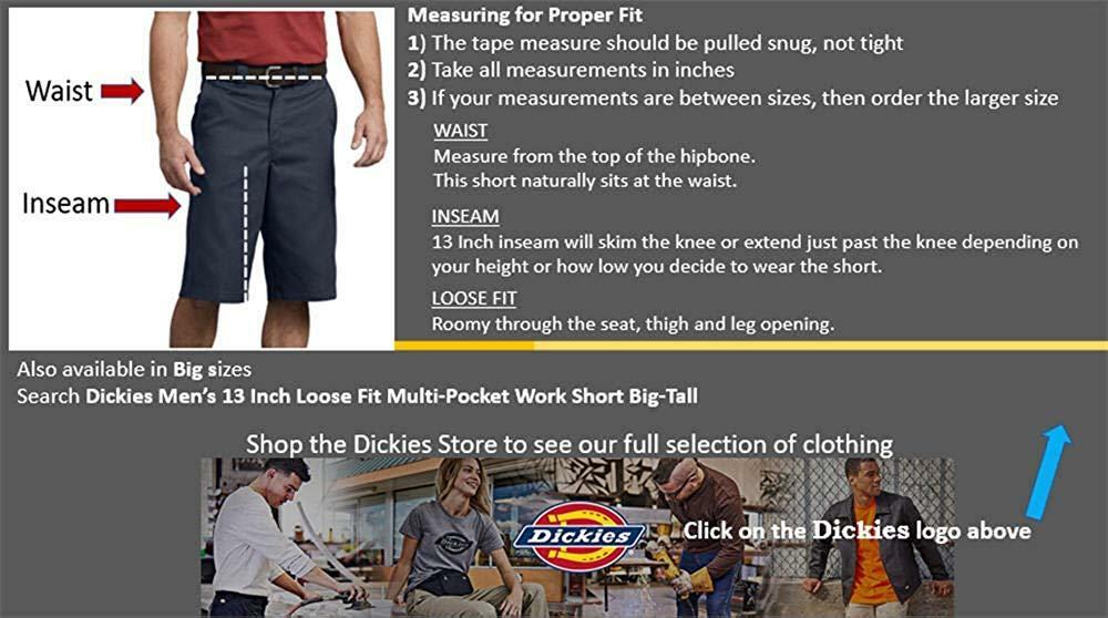 Dickies Men's 13 Inch Loose Fit Multi-Pocket Work Short 36