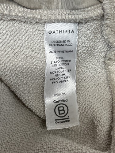 Athleta Damen Sweatshirtkleid mit Kapuze Triumph Größe Small Tall ST Farbe grau - Bild 7 von 11