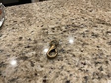 Vintage 4 inch Brass Snap/Clasp With 3/4 Oval Swivel Eye 2 lot USA made