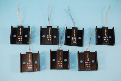7 Pieces Mullard GET105 NOS PNP Germanium 400 mW Transistors Integral Heatsink