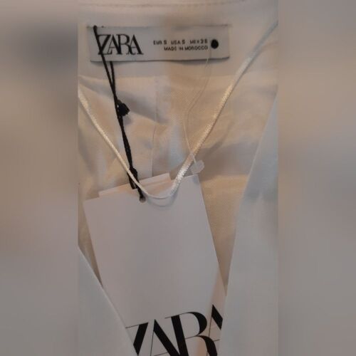 Zara Womans Dress Small White Sleeveless Formal Cocktail Party Mini Holiday - Picture 10 of 13