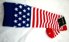 Unisex Adult Kids Boys Girls American Flag Design Knee High Socks-Brand New 