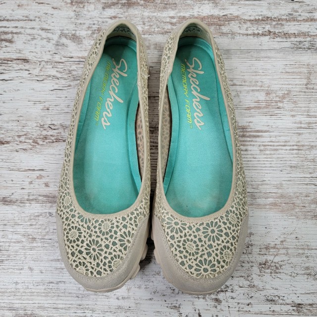 Crochet Lace Floral Flat Shoes 