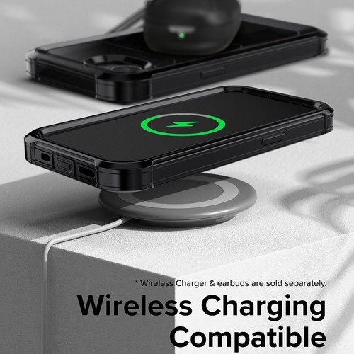 Funda protectora de teléfono de doble capa negra suave híbrida de alta resistencia para Apple iPhone 16e - Imagen 13 de 18