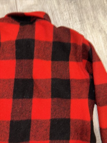 Giacca camicia vintage Woolrich misto lana flanella uomo L bufalo check anni 70 0287 - Foto 9 di 16
