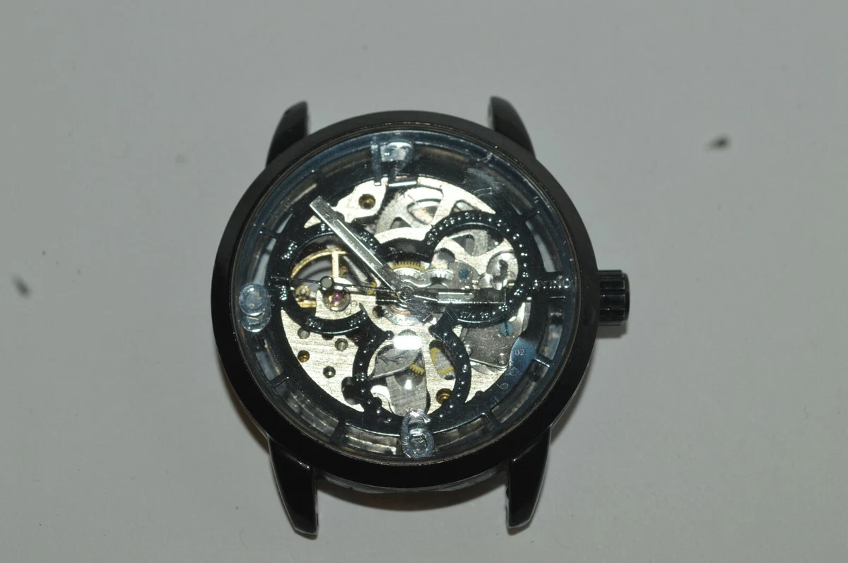 BYINO Mechanical Automatic Skeleton Watch 40 mm Tested Works Sold As Is