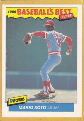 1986 FLEER BASEBALL'S BEST SLUGGERS VS PITCHERS MARIO SOTO #36 REDS NMMT *INV
