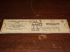 Règle à calcul WHITWORTH nach VSM patent D.R.P. n° 39/68 ( 1927 )