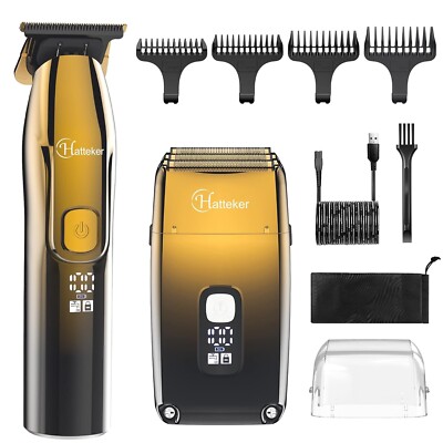 Hatteker Triple Blades Foil Shaver Razor Men Cordless Hair Clipper Blade Trimmer