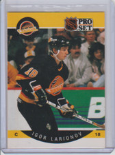 1990-91 Pro Set Rookie Card #297 Igor Larionov Vancouver Canucks