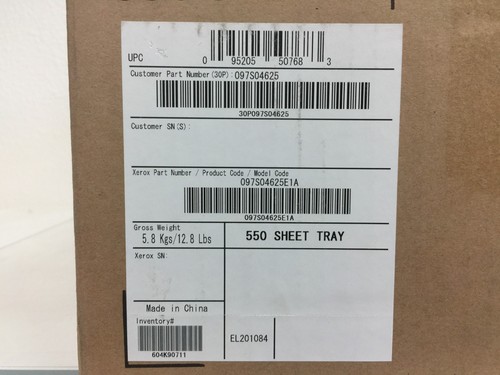 Genuine Xerox 097S04625 WorkCentre 3655 550-Sheet Tray - Picture 2 of 3