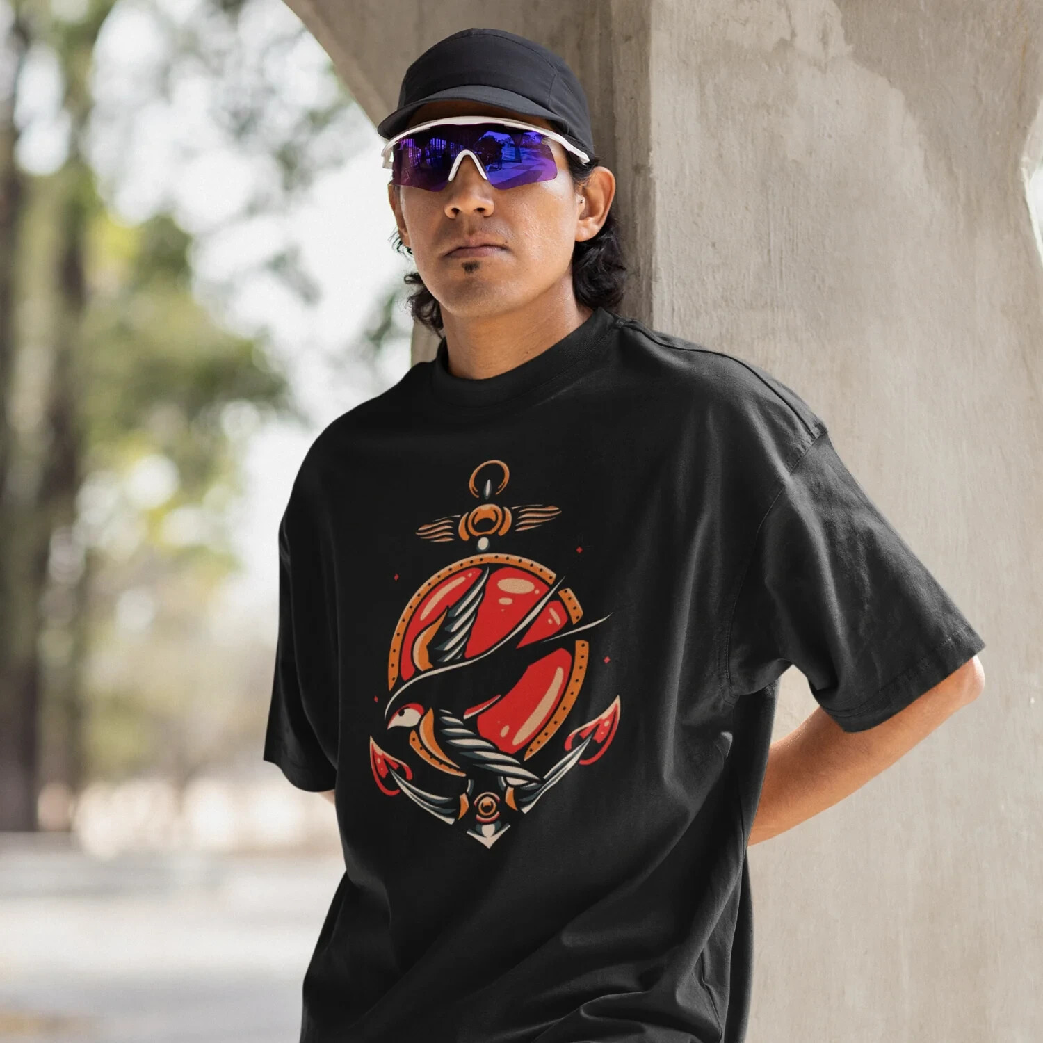 Men's Oversized round neck streetwear T-Shirt