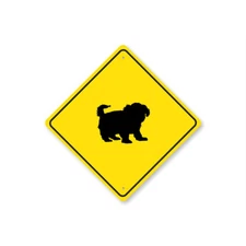 Maltese Shih Tzu Dog Metal Sign Kennel Breed Canine K9 Paw Animal Pet Owner Tin