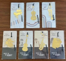 Music Instrument Bookmark Gold-plated Stainless Metal Art Bookmark Perfect Gift