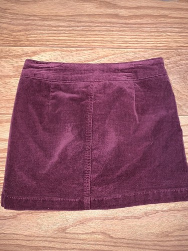 Girls Justice Size 7 Burgandy Corduroy Skort Skirt - Picture 2 of 3