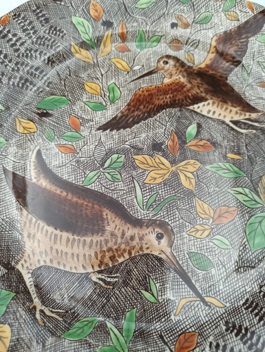 GIEN SERVICE RAMBOUILLET FRENCH DINNER PLATE WOODCOCK HUNTING SCENE - Picture 3 of 22