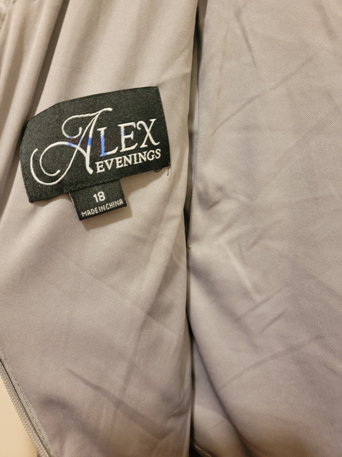 Alex Evenings Women's Embellished Lace A-Line  Gown Dove Sz 18 image 4