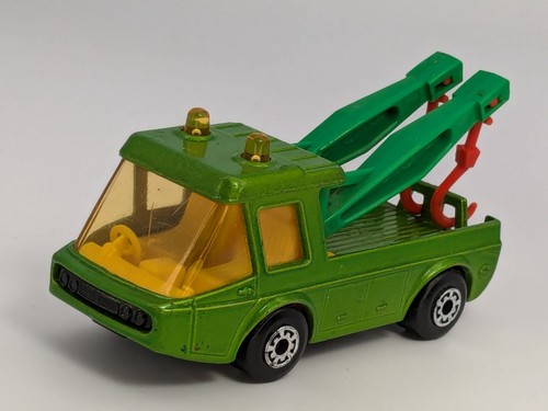 Vintage 1975 Matchbox #74 Toe Joe Tow Truck Green w/Black Base Lesney Superfast - Picture 4 of 6