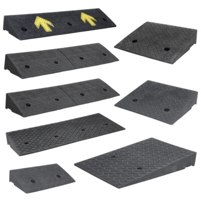 LIFELOOK UK Standard 1/2Pcs Threshold Ramp for Wheelchair Access