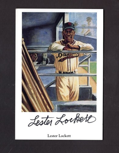 Lester Lockett SIGNIERTE Negro League Ron Lewis Postkarte handsigniert - Bild 1 von 2
