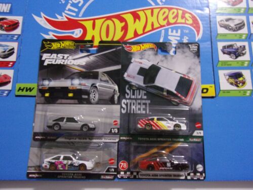 HOT WHEELS  TOYOTA AE86 SPRINTER TRUENO LOT OF 4 - Picture 1 of 2