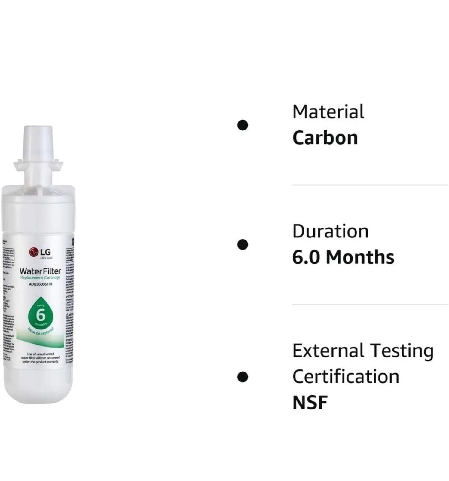 LG LT700P 6 Month / 200 Gallon Capacity Replacement Refrigerator Water