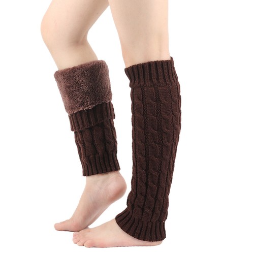 Scaldamuscoli donna caldo gamba manica ginocchio maglia pile autunno inverno spesso - Foto 10 di 15