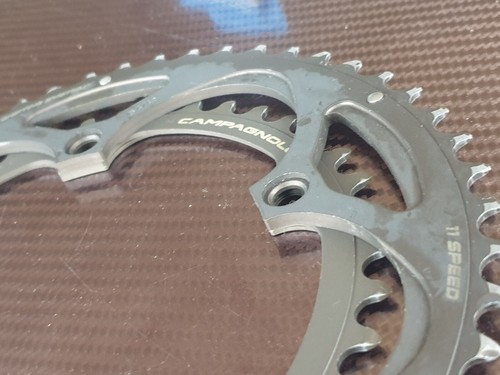 Campagnolo super Record 54/42 Road Bike 11s Chainrings 135BCD Hidden Arm Rings - Picture 7 of 8