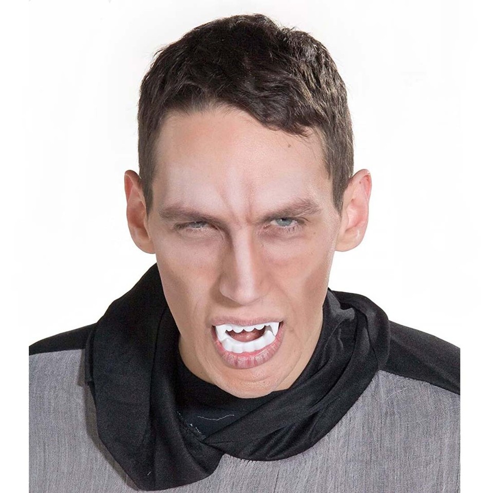 Uonlytech 9 Stück Falsche Vampirzähne: Halloween-Vampirzähne Mit Pellets – Party-Requisiten Mit Falschen Zähnen – Wiederverwendbares Cosplay-Zubehör – Realistische Kostüm-Requisiten
