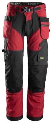 Snickers FlexiWork Arbeitshose m. Holstertaschen, EN 14404 Chili-Schwarz