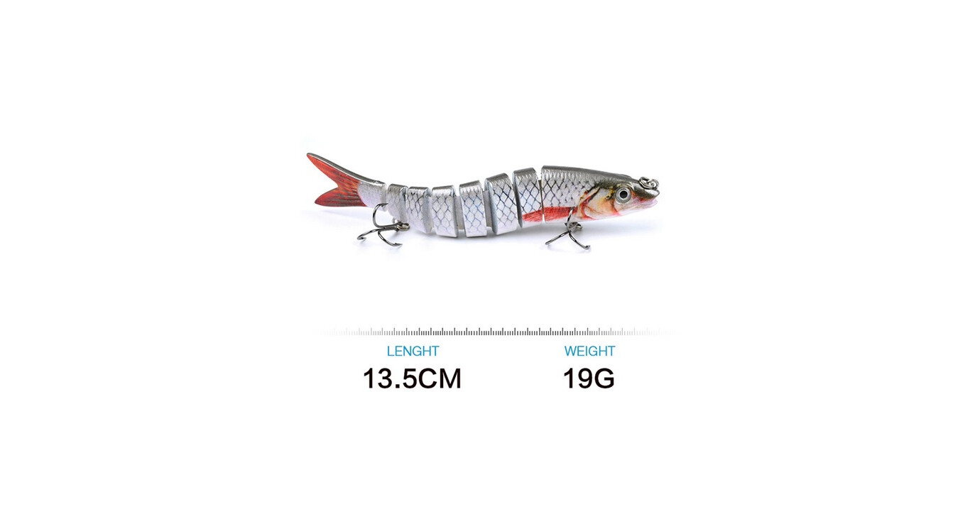 5 x 2 SWIMBAIT BAIT for SPINNING TROUT PIKE BASS PERCH LAKE SEA - 19gr -14cm - Image 3