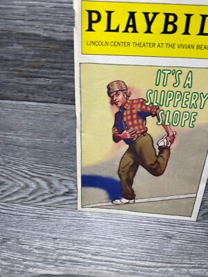 IT'S A SLIPPERY SLOPE, LINCOLN CENTER, DECEMBER 1996, BROADWAY PLAYBILL